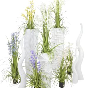 EUROPALMS Designvase WAVE-150, weiß
