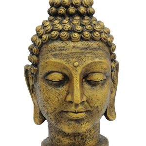 EUROPALMS Buddhakopf, antik-gold, 75cm