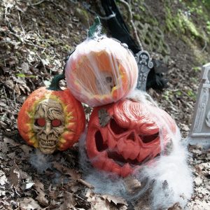 EUROPALMS Halloween Totenkopf-Kürbis, 26cm