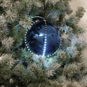 EUROPALMS LED Snowball 15cm, dunkelblau