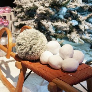 EUROPALMS Schneebälle, 7,5cm 10x