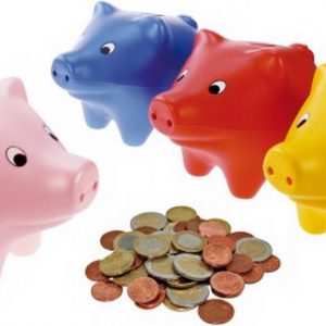 LENA Sparschwein 19cm farblich sortiert