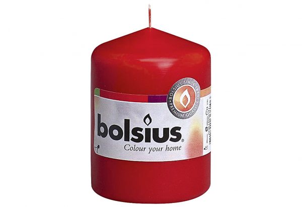 BOLSIUS Stumpenkerze 8x5,8cm rot