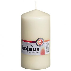 BOLSIUS Stumpenkerze 13x6,8cm elfenbein