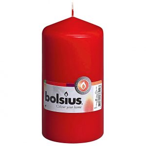 BOLSIUS Stumpenkerze 13x6,8cm rot