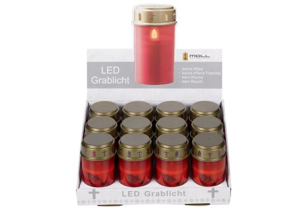METALLWARENFABRIK MOLL LED-Grablicht batteriebetrieben (nicht enthalten) rot