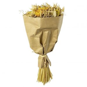 Trockenblumen-Bouquet Mix in Kraftpapier