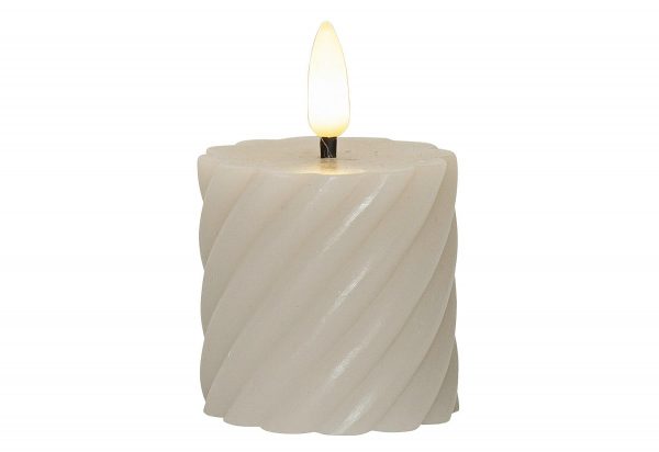 STAR TRADING LED-Echtwachs-Kerze 'Flamme Swirl Votive' 2er Set inkl. 1x CR2032 Batterie