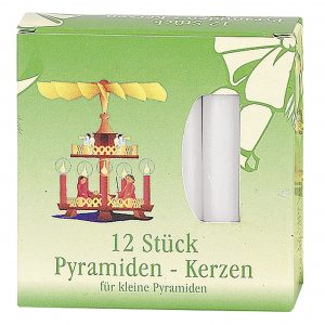 Pyramidenkerze 10cm Ø1,7cm weiß 12 Pack