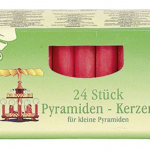 Pyramidenkerze 7cm Ø1,4cm rot 24 Pack