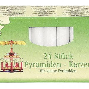 Pyramidenkerze 7cm Ø1,4cm weiß 24 Pack
