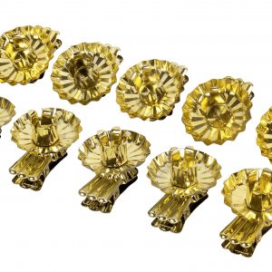 10St. Baumkerzenhalter 4cm gold