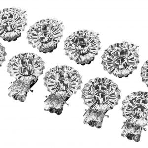 10St. Baumkerzenhalter 4cm silber