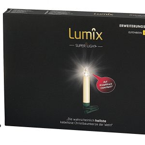 KRINNER Christbaumkerze kabellos Lumix Superlight mini 6er Erweiterung elfenbein inkl. Batterien