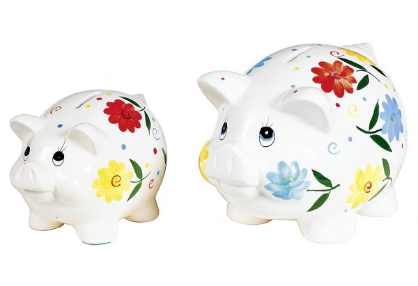 Sparschwein 'Blumendeko'