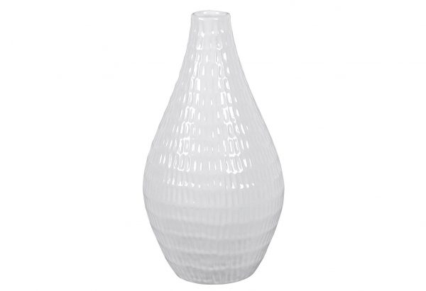 Vase 16x16x33cm weiß