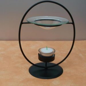 Moderne Metall-Duftlampe in Schwarz