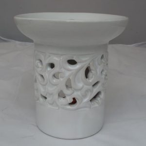 Duftlampe aus Keramik in Weiß 12,5 cm hoch