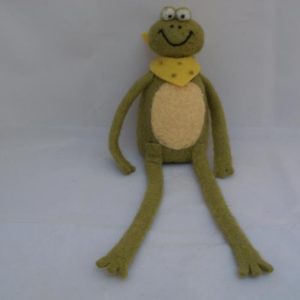 Frosch mit Schlenkerbeinen