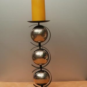 Kerzenständer Kugel aus Metall, 34 cm hoch