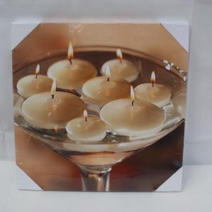 Wandbild Kerzen mit LED Beleuchtung, 30 cm
