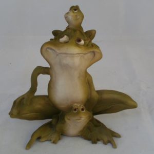 Frosch-Familie, ca. 14,5 cm hoch