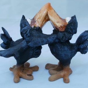 Rabenpaar In Love, 7,5 cm hoch
