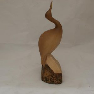 Vogel-Figur in geschnitzter Holz-Optik