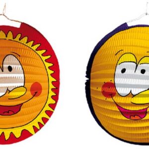 Lampion Mond/Sonne sortiert 25cm, 1Stück