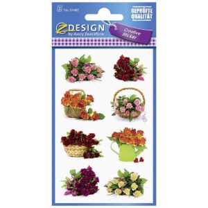 AVERY ZWECKFORM Deko Sticker 'Blumenstrauß' 54485 16 Papieraufkleber, 2 Bögen