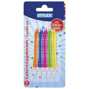 Kerzen Happy Birthday 10Stk. 10er Pack