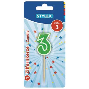 Zahlenkerze Ziffer '3'