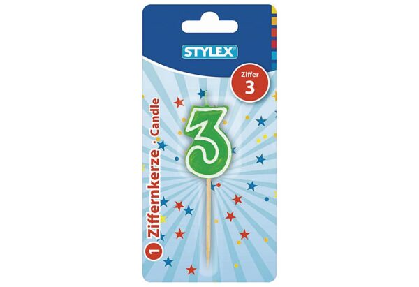 Zahlenkerze Ziffer '3'