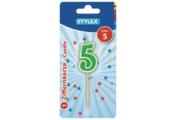 Zahlenkerze Ziffer '5'