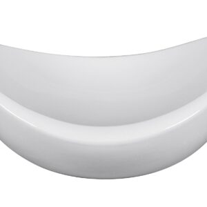 Schale Keramik 35x32x15cm weiß glasiert