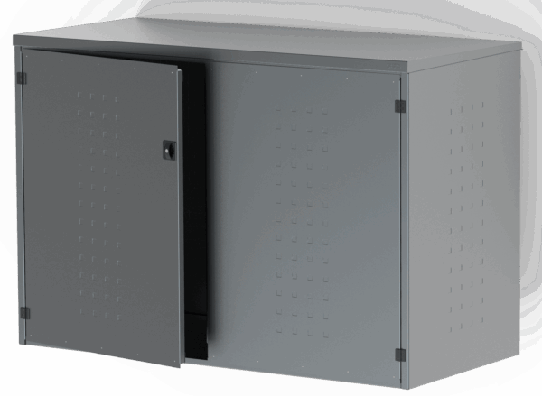 Gartenbox- Fahrradgarage FD mit Pultdach aus Stahl- Verzinkt RAL-7016 Anthrazit – Bild 4